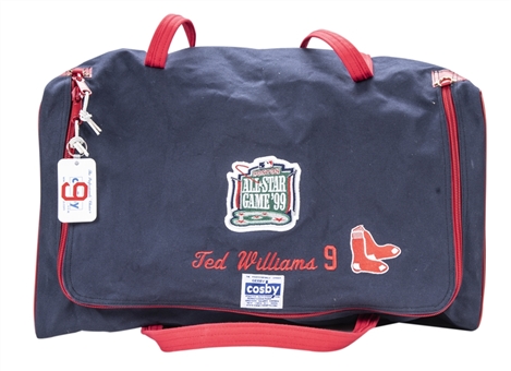 1999 Boston Red Sox All Star Game Equipment Bag Gifted to Honoree Ted Williams 